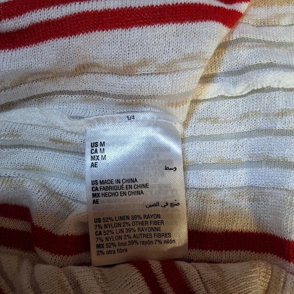 NWT ALFANI IVORY STRIPE LONG SLEEVE OPEN CARDIGAN TOP - Picture 9 of 11